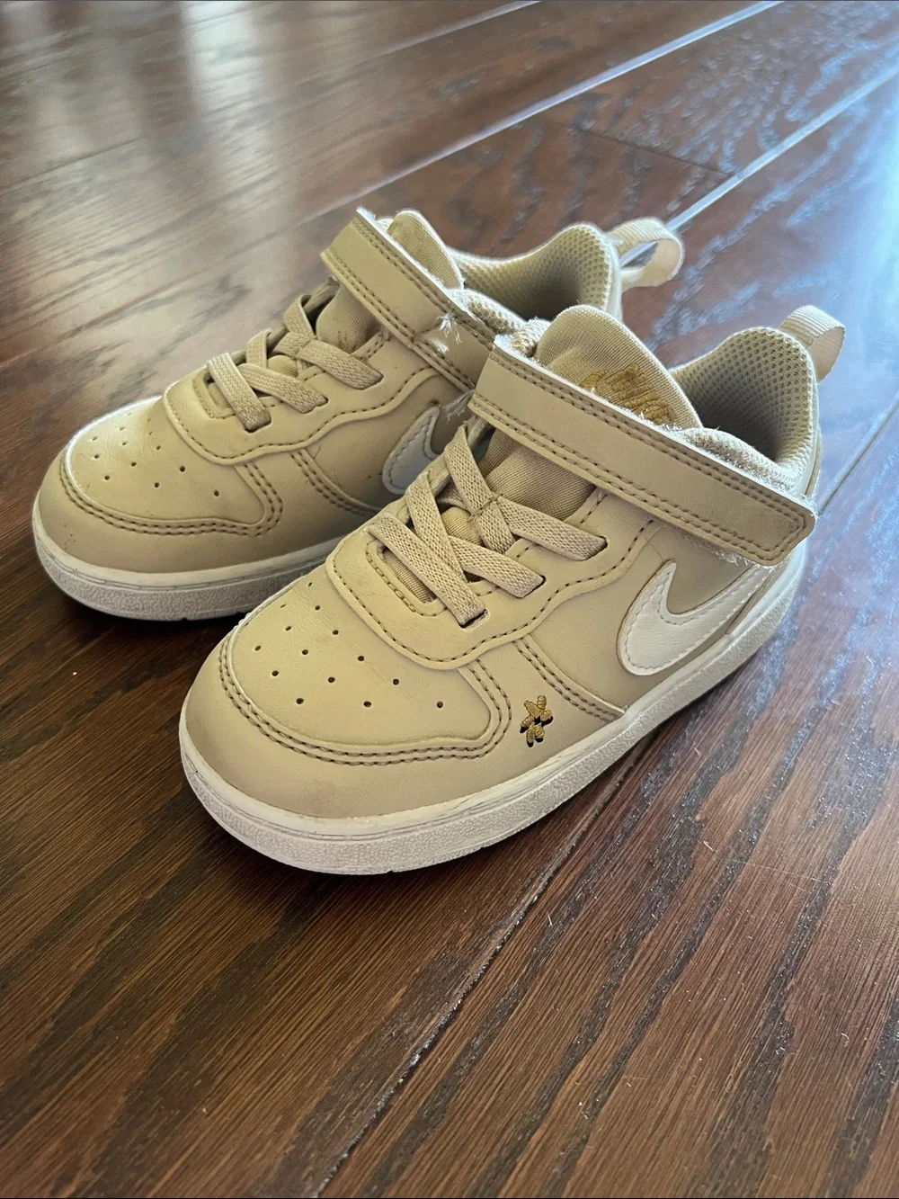 Nike Kids’ Court Tan Flower Low-Top Sneakers